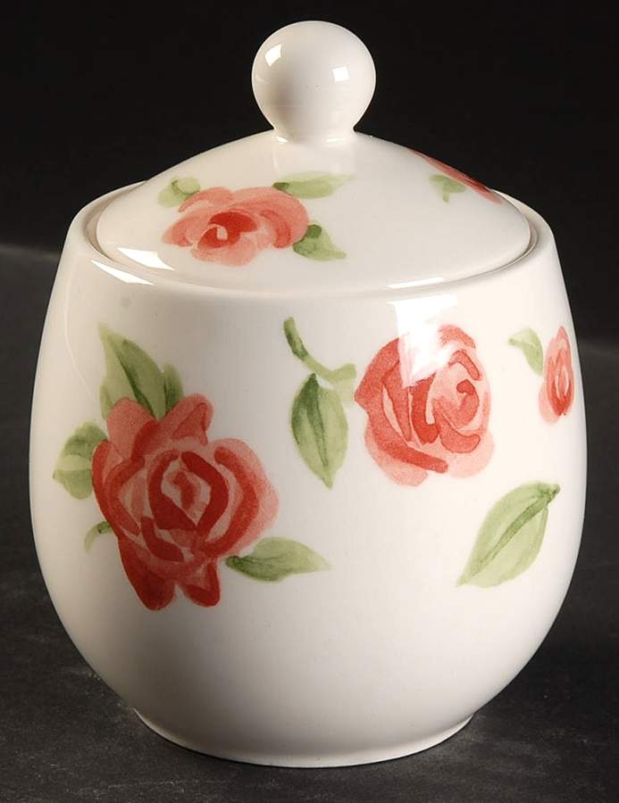 Wild Roses Sugar Bowl & Lid by Nikko-1