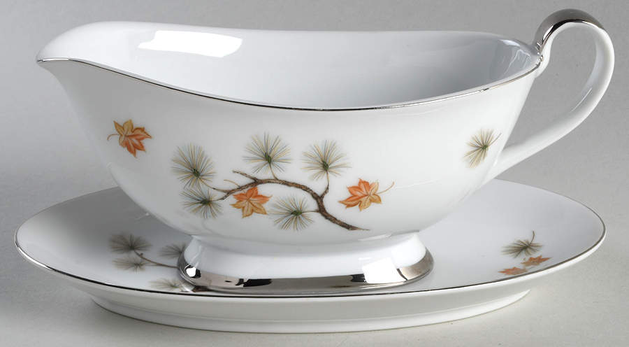 Woodland Gravy Boat & Underplate by Nikko-1