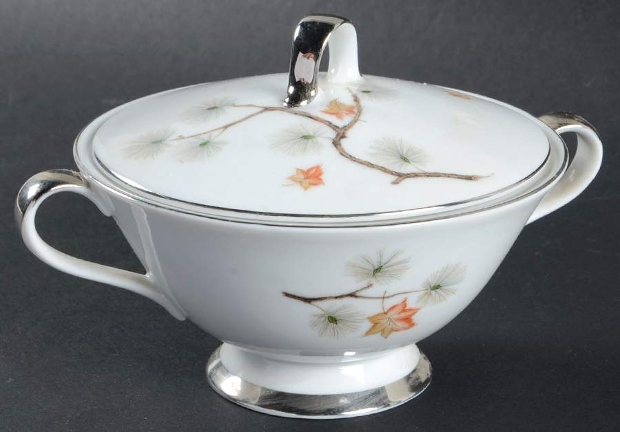 Woodland Sugar Bowl & Lid by Nikko-1