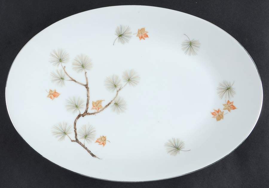 Woodland 12" Oval Serving Platter by Nikko-1