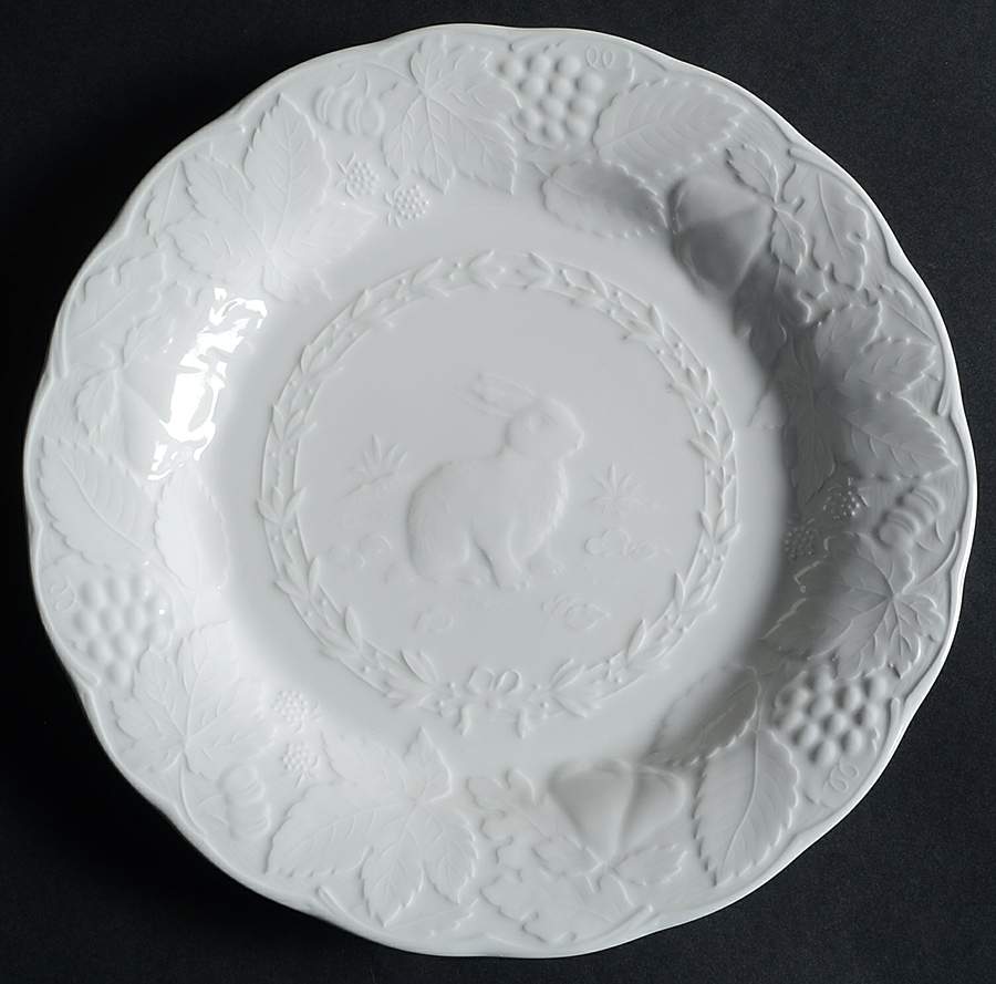 Woodbury White Accent Luncheon Plate by Nikko-1