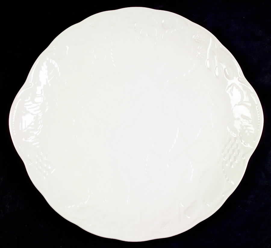 Woodbury White Handled Cake Plate by Nikko-1
