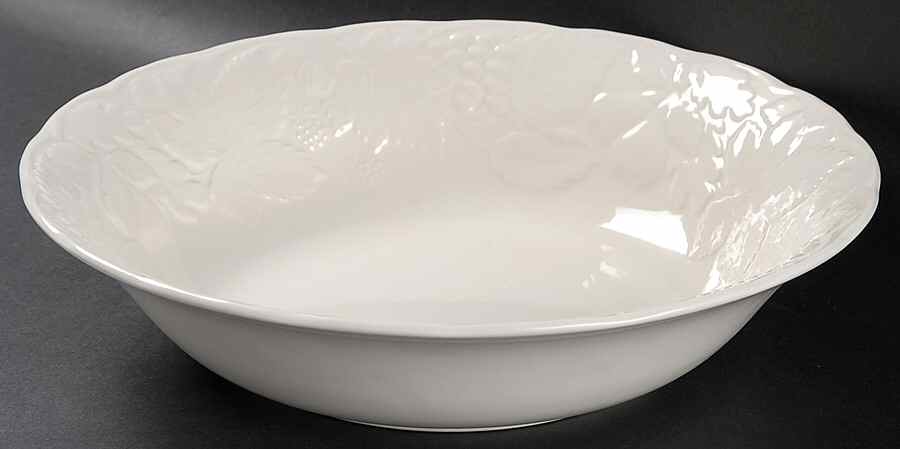 Woodbury White 9" Round Vegetable Bowl by Nikko-1