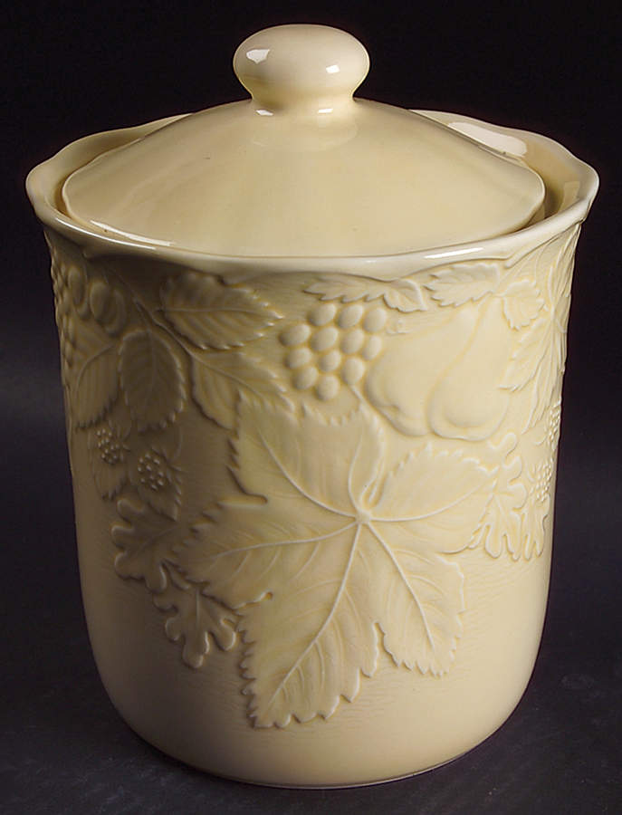Woodbury Yellow Large Canister & Lid by Nikko-1