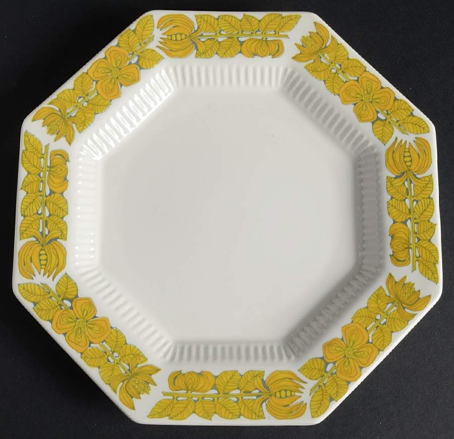 Yellow Bouquet Salad Plate by Nikko-1