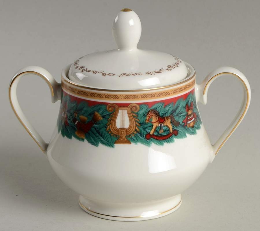 Yuletide Sugar Bowl & Lid by Nikko-1