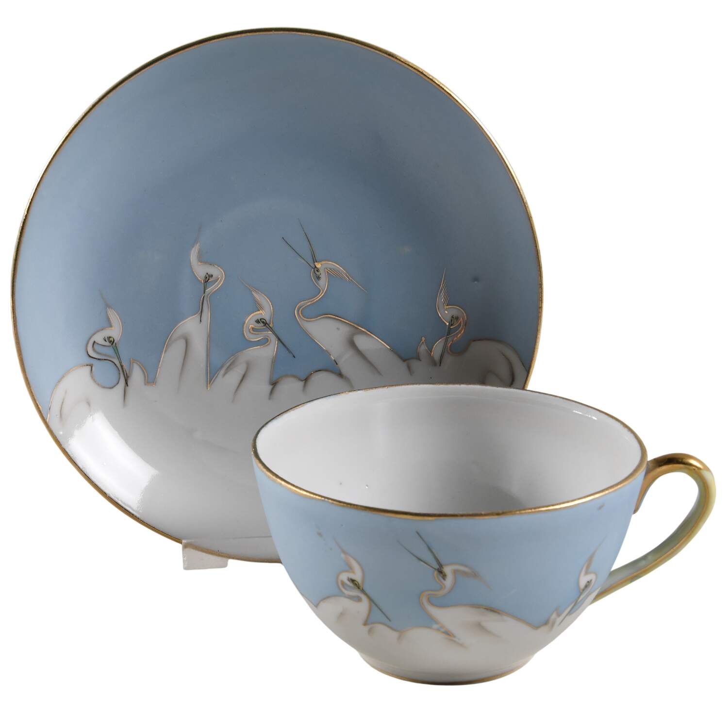 MIB3 Flat Cup & Saucer Set by Mitsu-Boshi (Japan)-1