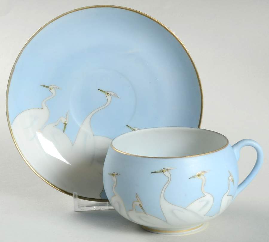 MIB3 Flat Cup & Saucer Set by Mitsu-Boshi (Japan)-1