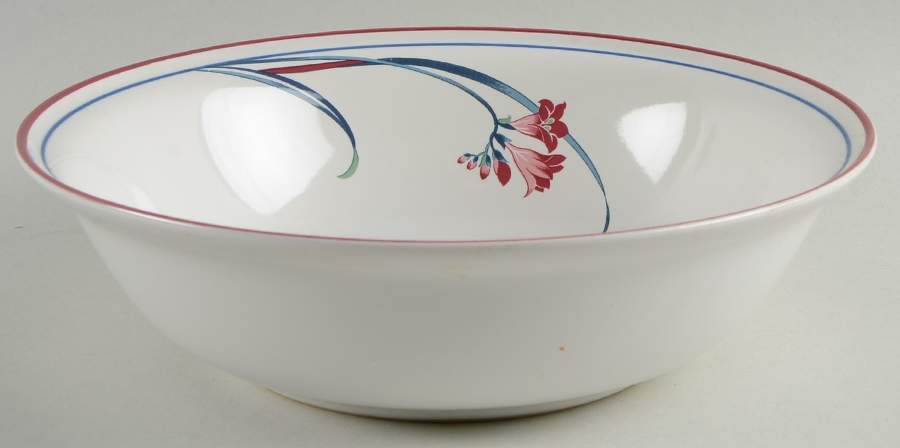 Blue Trumpet 9" Round Vegetable Bowl by Nitto-1