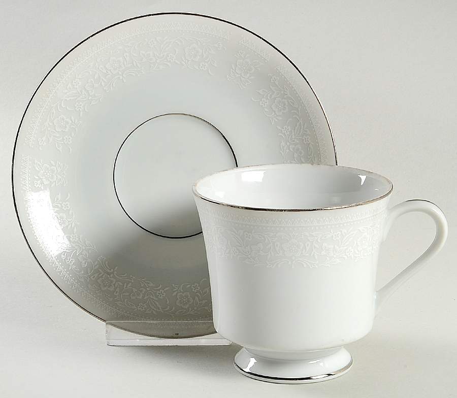 Cluny Lace Footed Cup & Saucer Set by Nitto-1