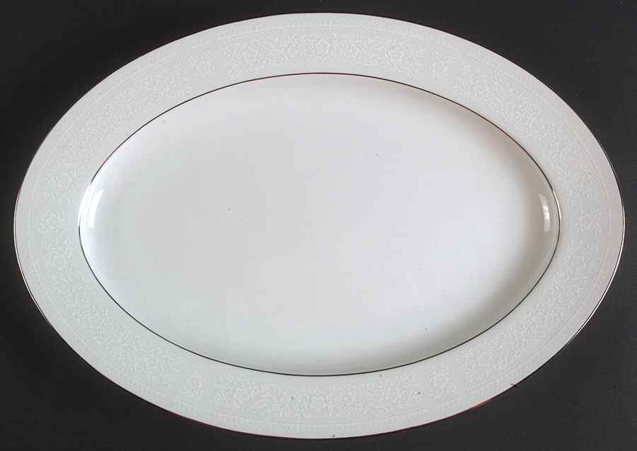 Cluny Lace 14" Oval Serving Platter by Nitto-1