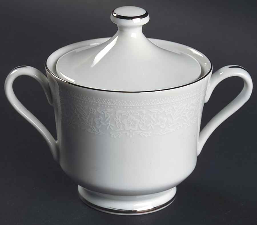 Cluny Lace Sugar Bowl & Lid by Nitto-1