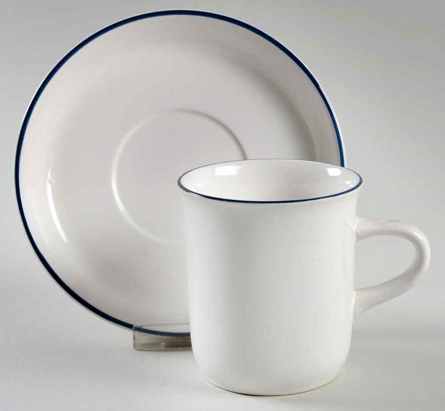 Concorde Blue Flat Cup & Saucer Set by Nitto-1