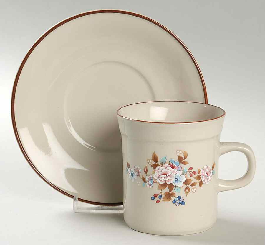 Country Cottage Flat Cup & Saucer Set by Nitto-1