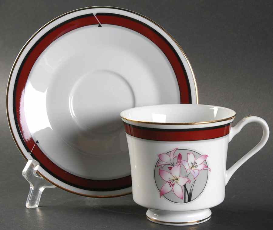 Dynasty Footed Cup & Saucer Set by Nitto-1