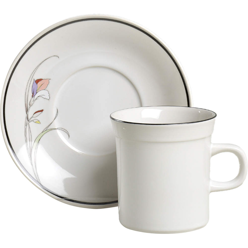 Horizon East Flat Cup & Saucer Set by Nitto-1