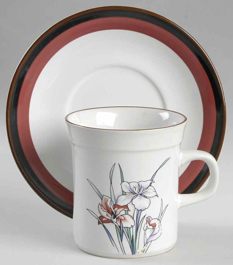 Imperial Garden Flat Cup & Saucer Set by Nitto-1