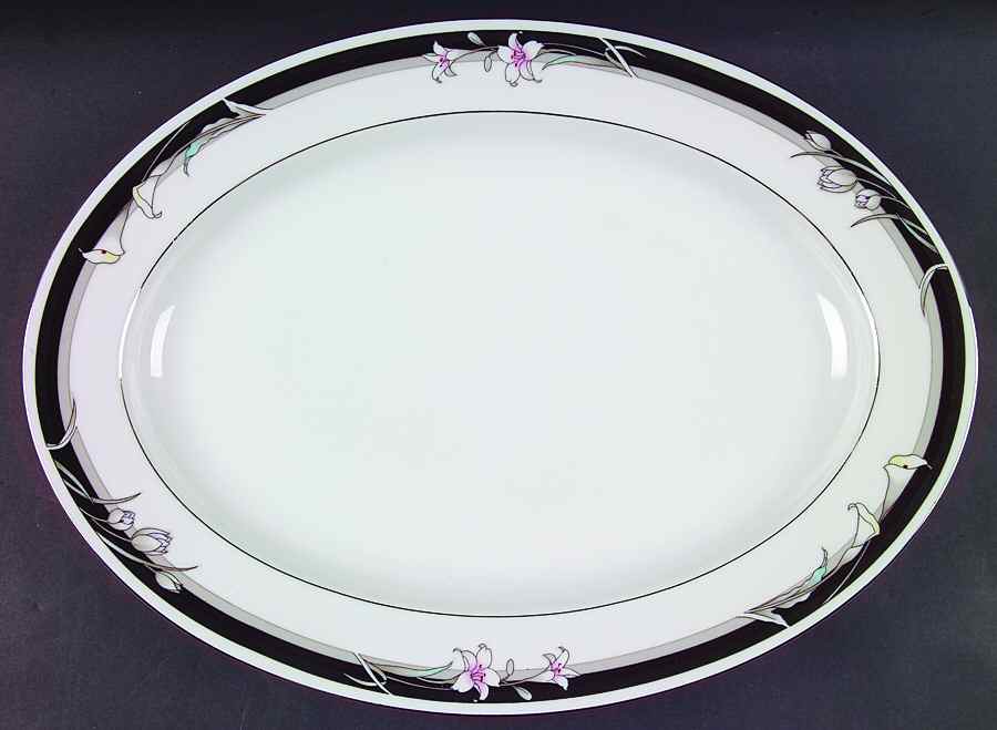 Kabuki 14" Oval Serving Platter by Nitto-1