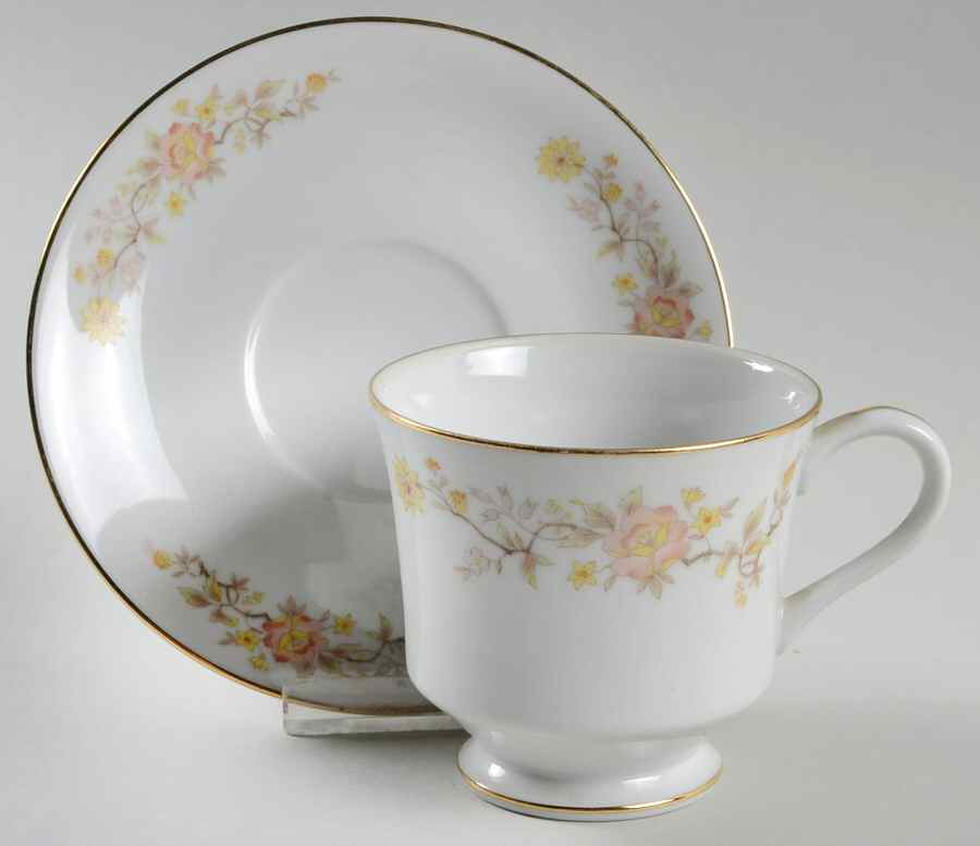 Mandarin Footed Cup & Saucer Set by Nitto-1