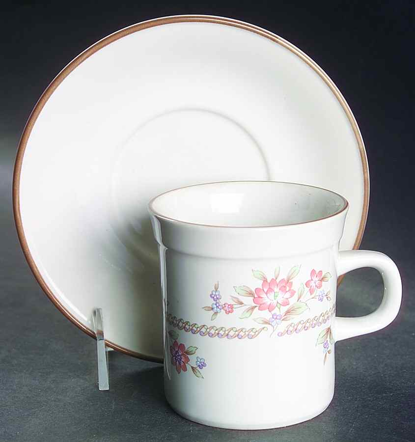Old World Flat Cup & Saucer Set by Nitto-1
