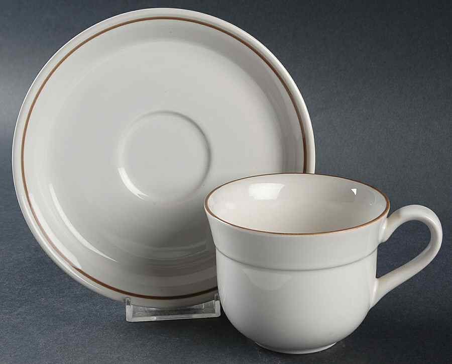 Shantung Flat Cup & Saucer Set by Nitto-1