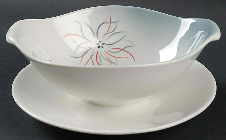 Ballet Round Gravy Boat/Attached Underplate by Nobility-1