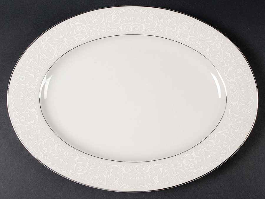 Queens Bouquet 15" Oval Serving Platter by Nobility-1