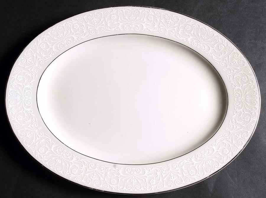 Queens Bouquet 13" Oval Serving Platter by Nobility-1