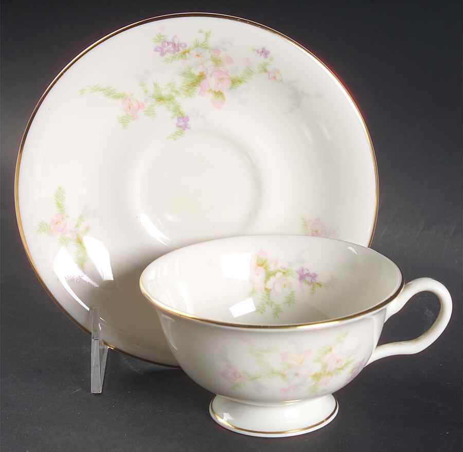 Spring Fantasy Footed Cup & Saucer Set by Nobility-1