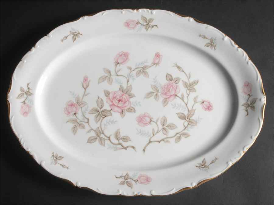 Flora 16" Oval Serving Platter by Normandy-1
