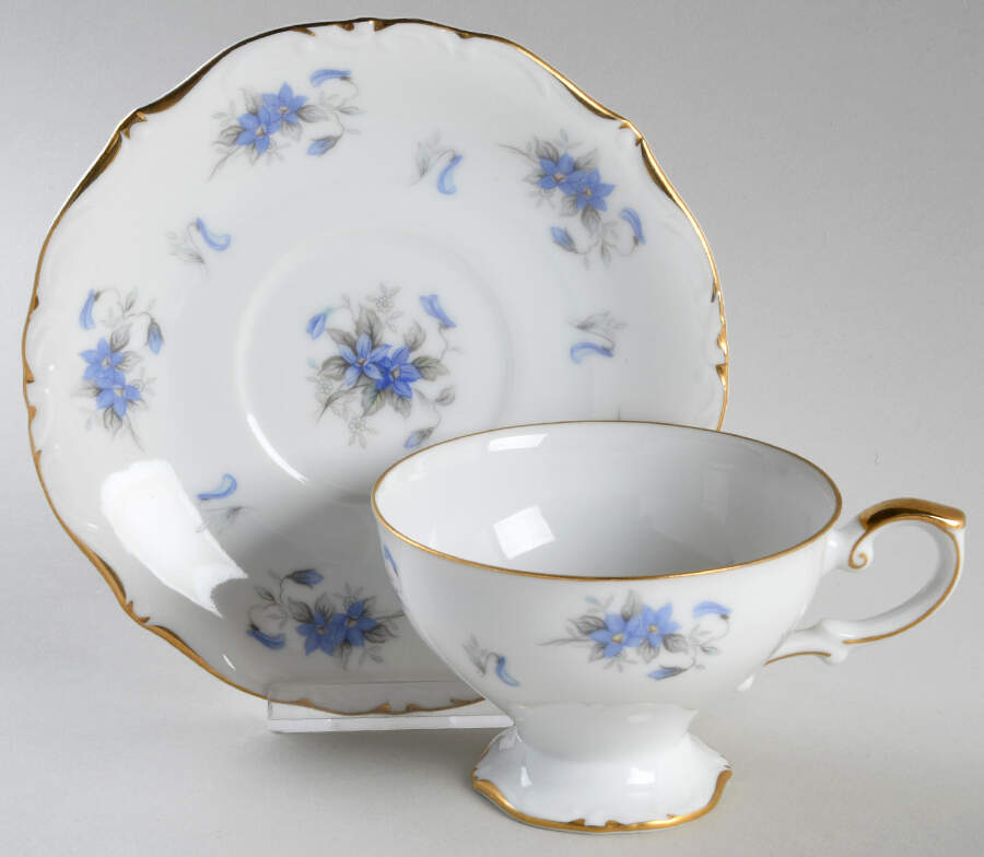 Violetta Footed Cup & Saucer Set by Normandy-1