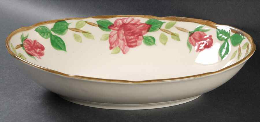 American Beauty Rose 10" Oval Vegetable Bowl by Norleans-1