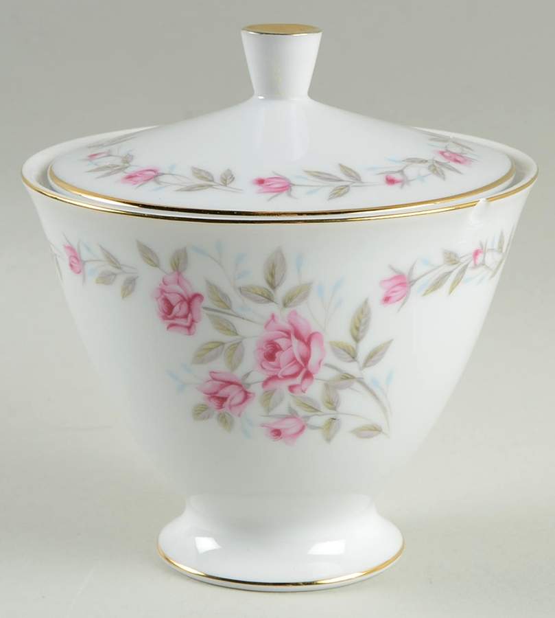 Bridal Rose Sugar Bowl & Lid by Norleans-1