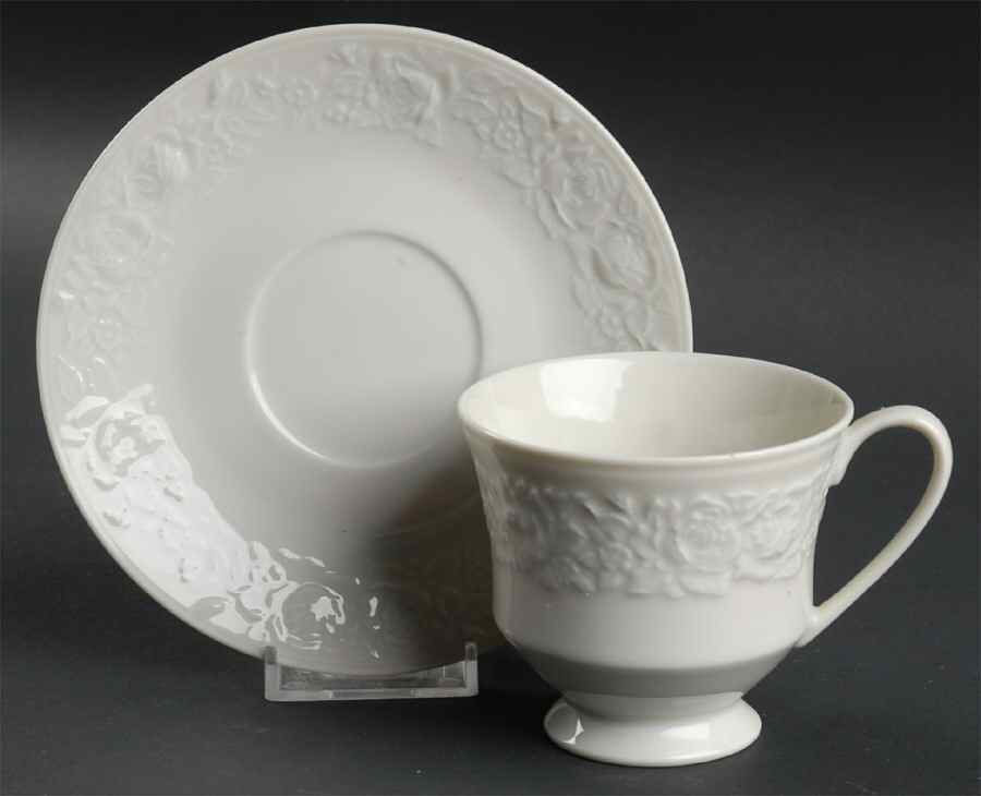 Chateau Rose Footed Cup & Saucer Set by Norleans-1