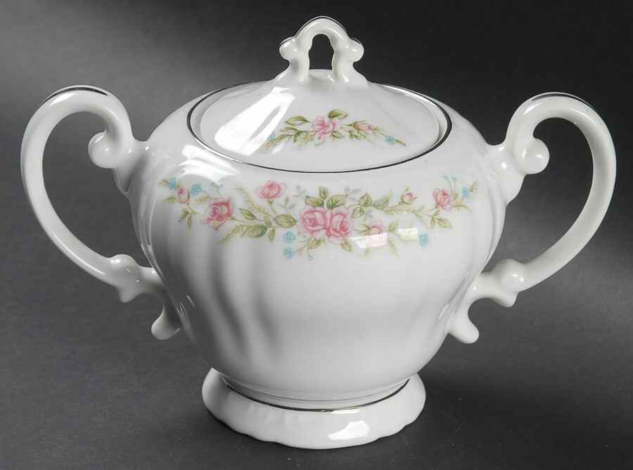 Colonial Rose Sugar Bowl & Lid by Norleans-1