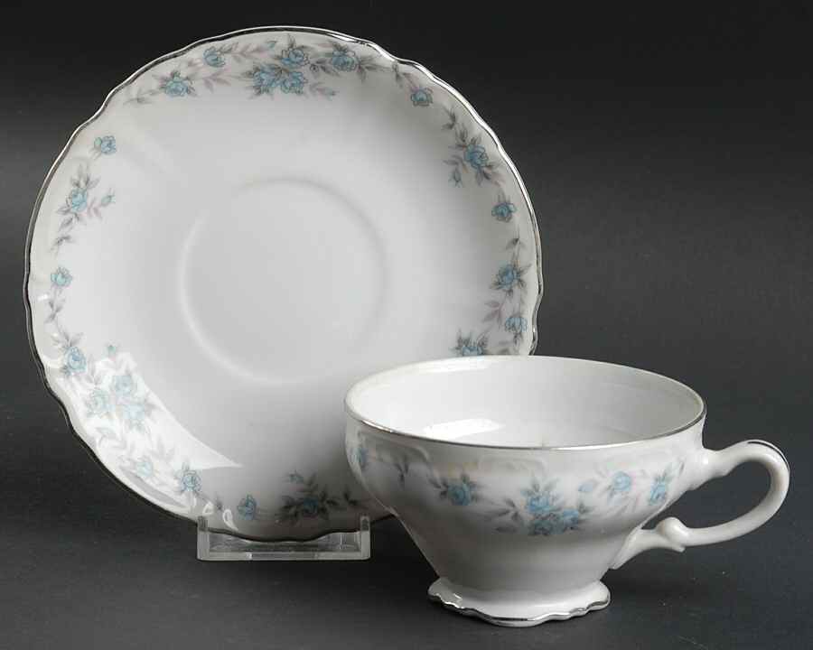 First Love Footed Cup & Saucer Set by Norleans-1