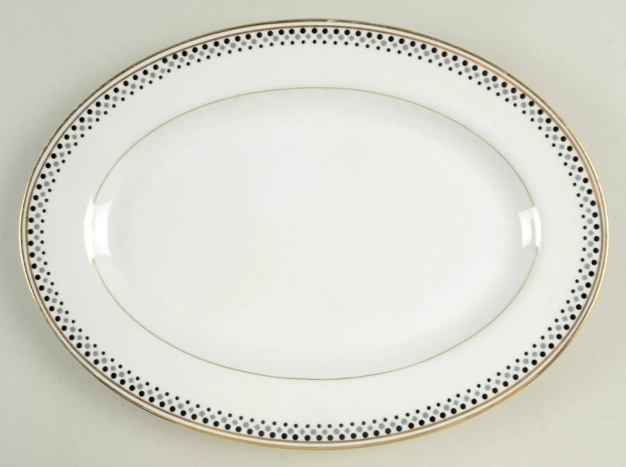 Gold Symphony 12" Oval Serving Platter by Norleans-1