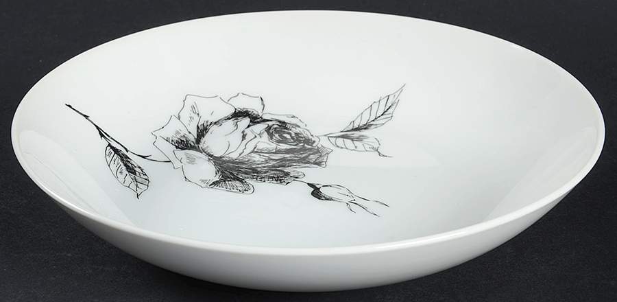 Midnight Rose Coupe Soup Bowl by Norleans-1