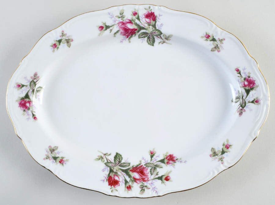 Old Rose 14" Oval Serving Platter by Norleans-1