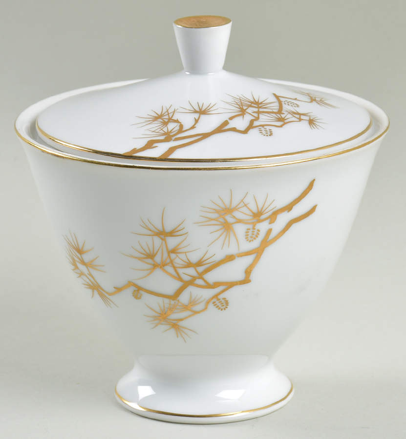 Pine Gold Sugar Bowl & Lid by Norleans-1