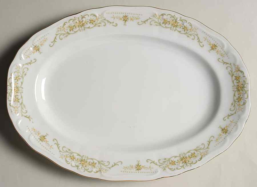 Rose Crest 12" Oval Serving Platter by Norleans-1