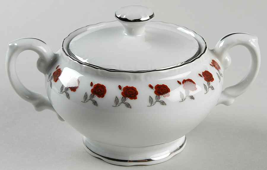 Rose Garland Sugar Bowl & Lid by Norleans-1