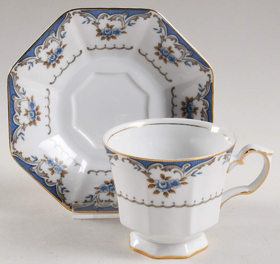 Tradition Footed Cup & Saucer Set by Norleans-1