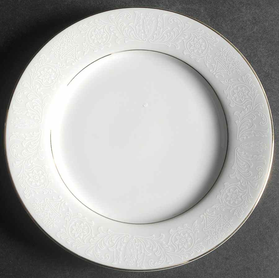 White Lace Salad Plate by Norleans-1