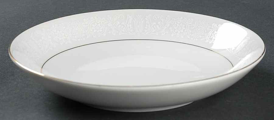 White Lace Coupe Soup Bowl by Norleans-1