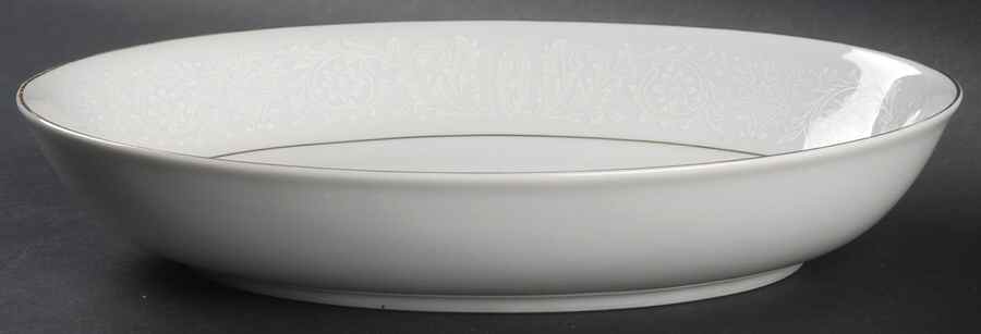 White Lace 10" Oval Vegetable Bowl by Norleans-1