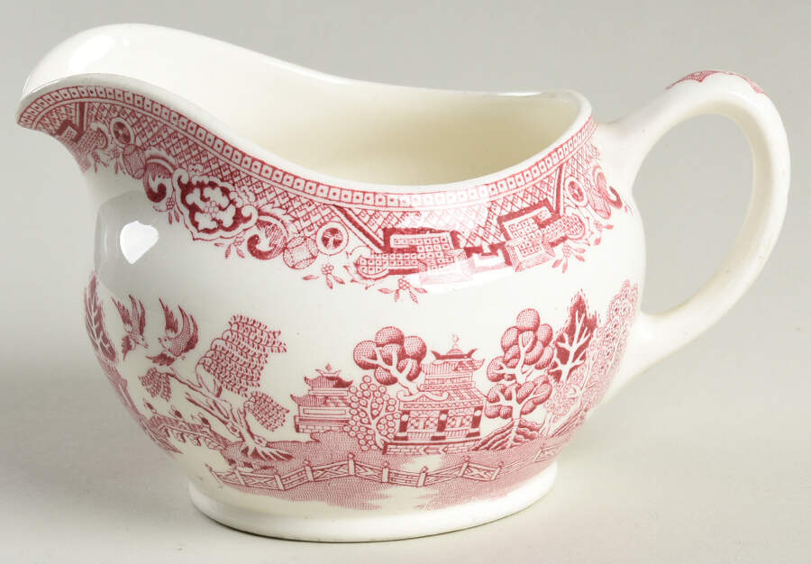 Willow Pink Creamer by North Stafforsdhire-1