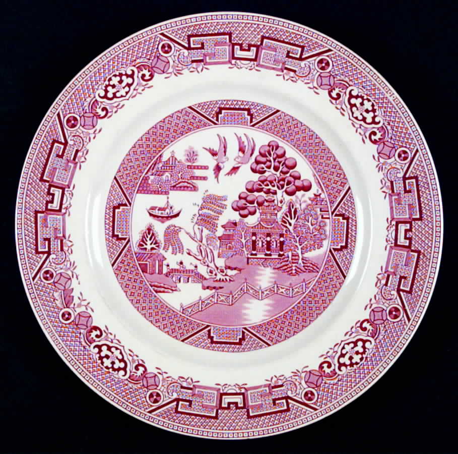 Willow Pink Dinner Plate by North Stafforsdhire-1