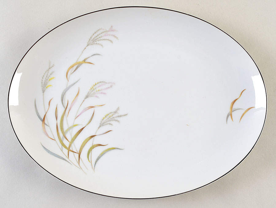 Autumn Breeze 12" Oval Serving Platter by Norcrest-1