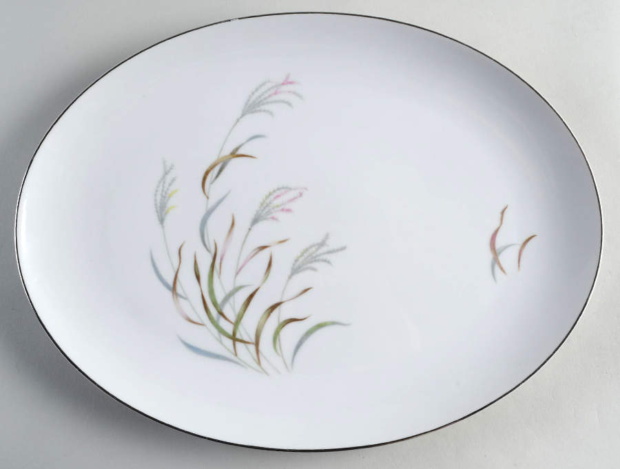 Autumn Breeze 14" Oval Serving Platter by Norcrest-1